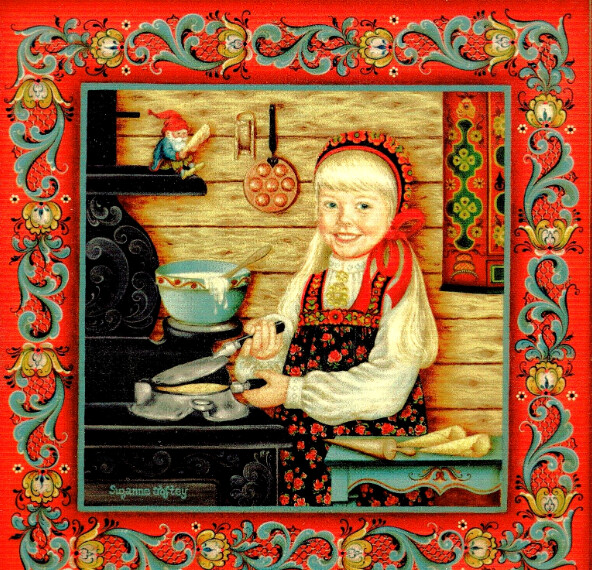 Ceramic Trivit Krumkakke Girl