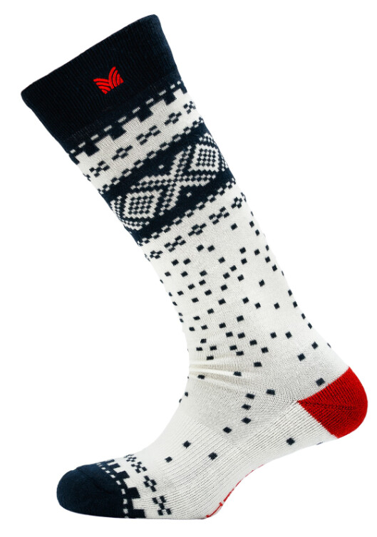 Dale Of Norway Cortina Knee High Socks Off White Navy Rasp