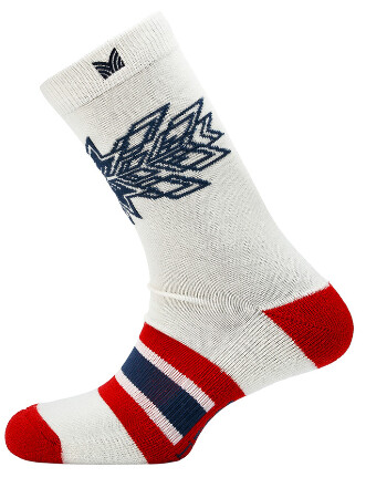 Dale Of Norway Spirit Crew Cut Socks Off White Navy Rasp