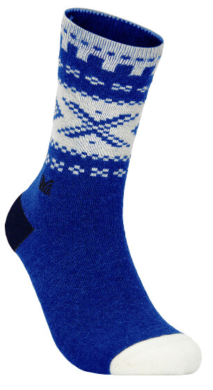 Dale Of Norway Cortina Socks Crew Cut Ultra Marine Off White Navy