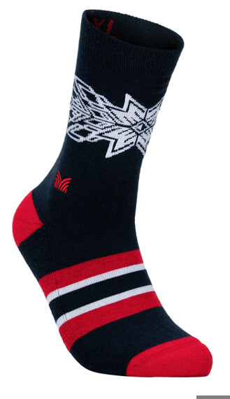 Dale Of Norway Spirit Socks Crew Cut Navy Raspberry Offwhite