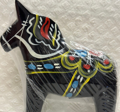 Dala Horse 4" Black