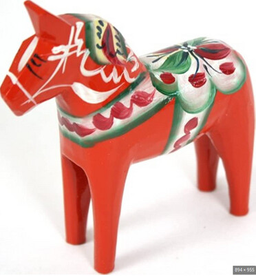 Dala Horse-7" Red