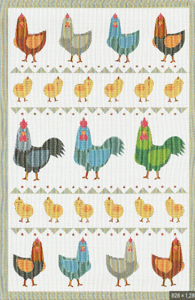 Ekelund 40x60 Honsfamilj Towel
