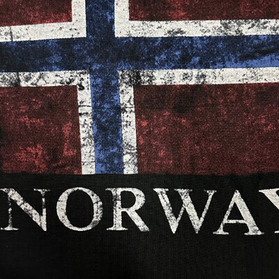 Norway Black Flag Tshirt L
