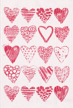 Ekelund Hearts Towel 14&quot; X20&quot;