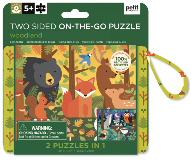 Petite Two Sided Puzzle Woodland