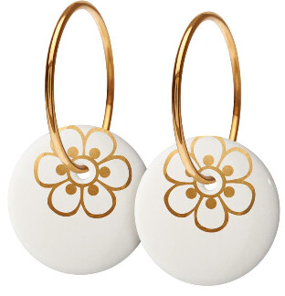 Scherning Flora Hoop White/Gold