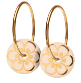 Scherning Flora Hoop White/Gold SM