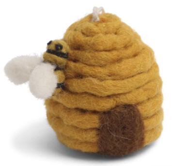 Felt Bee House Ornament