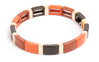 A&amp;C Enamel Bracelet Rust Tones