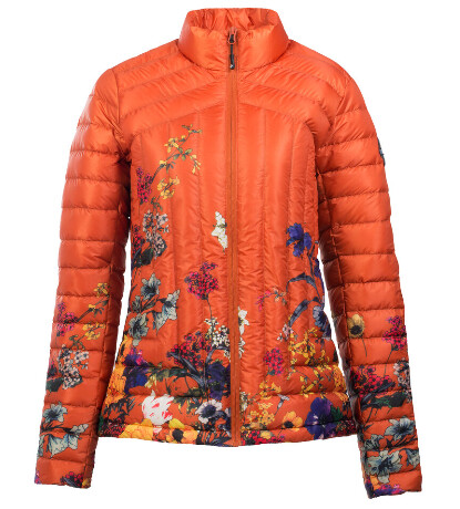 Rock Floral Down Jacket Orange 3XL