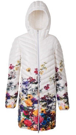 Rock Floral Down 3\4 Jacket White Xl