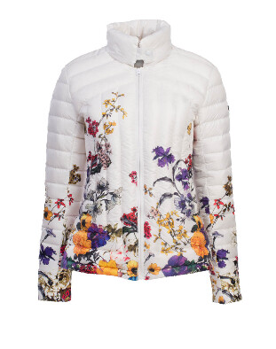 Rock Floral Down Jacket White L
