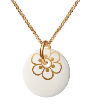 Scherning Flora Necklace White/Gold