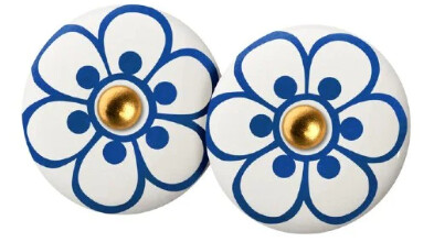 Scherning Flora Stud White/marine