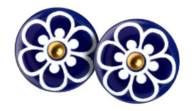 Scherning Flora Stud Marine/White