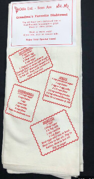 Odin Ltd Lefse Recipe Grandma&#39;s Dishtowel