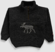 Norwool Quarter Zip Dark Gray Sweater/Size 8