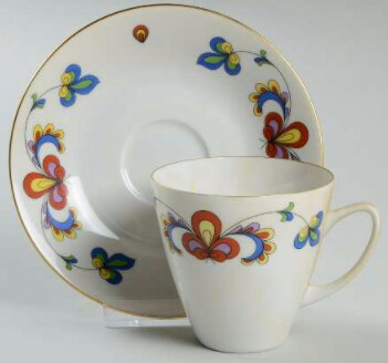 Porsgrund China-Farmers Tea Cup &amp; Saucer
