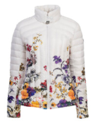 Floral Down Jacket -White M