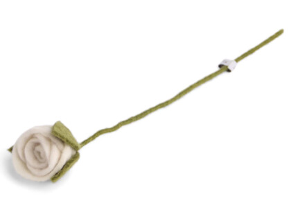Felt Rose White