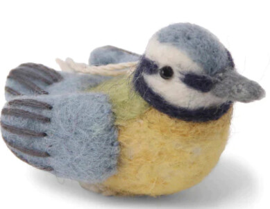 Felt Ornament Yellow Blue Bird