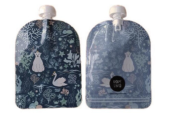 Baby Livia Squeezy Reusable Food Pouch Ocean