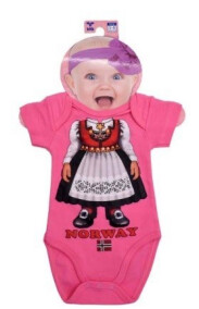 Kidz Of Norway Onesie Bunad Pink 3-6 Months