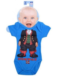 Kidz Of Norway Onesie Bunad Blue 6-12 Months