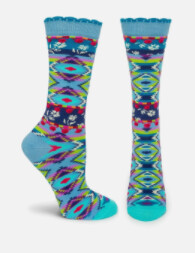 Ozone Sock Ladies Kilim Blue