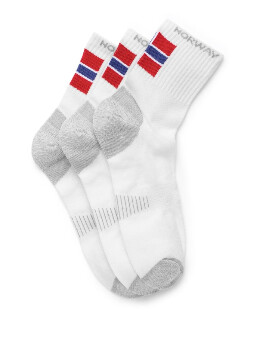 Scandinavian Explorer 3 Pack Womens White Socks