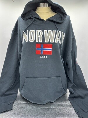 Hoodie Navy Stitched Norway Lg