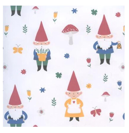 Gift Wrap - Gnomes W Mushrooms