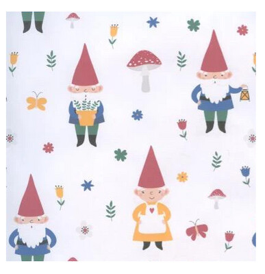 Gift Wrap - Gnomes W Mushrooms