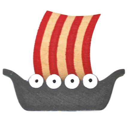 Magnet Swedish Wood Viking Ship