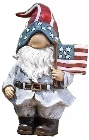 Roman 12&quot; Patriotic Gnome Statue