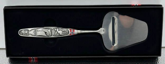 Cheese Slicer Viking Ship Moose Pewter Straight Edge