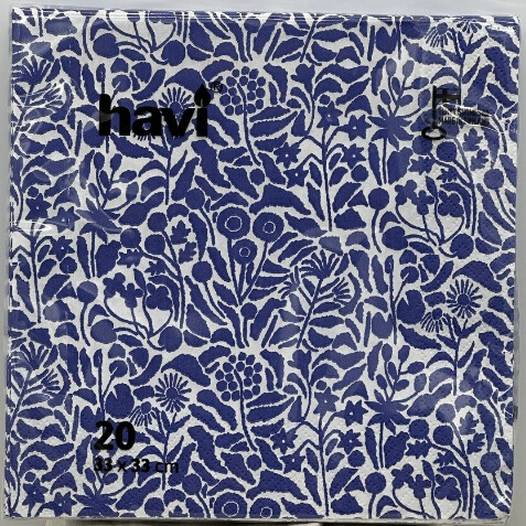 Havi Lunch Napkins Meadow Flower Blue