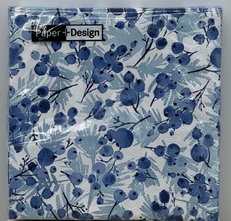 Paper Design Napkin Blue Twigs