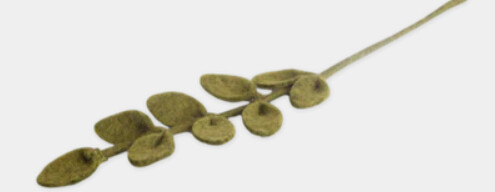 Felt Leaf Branch Bright Green