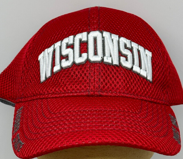 Baseball Cap Red Wisconsin Mesh