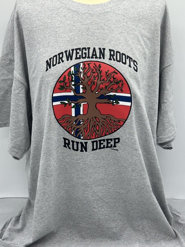 T-Shirt Heather Grey Norwegian Roots L