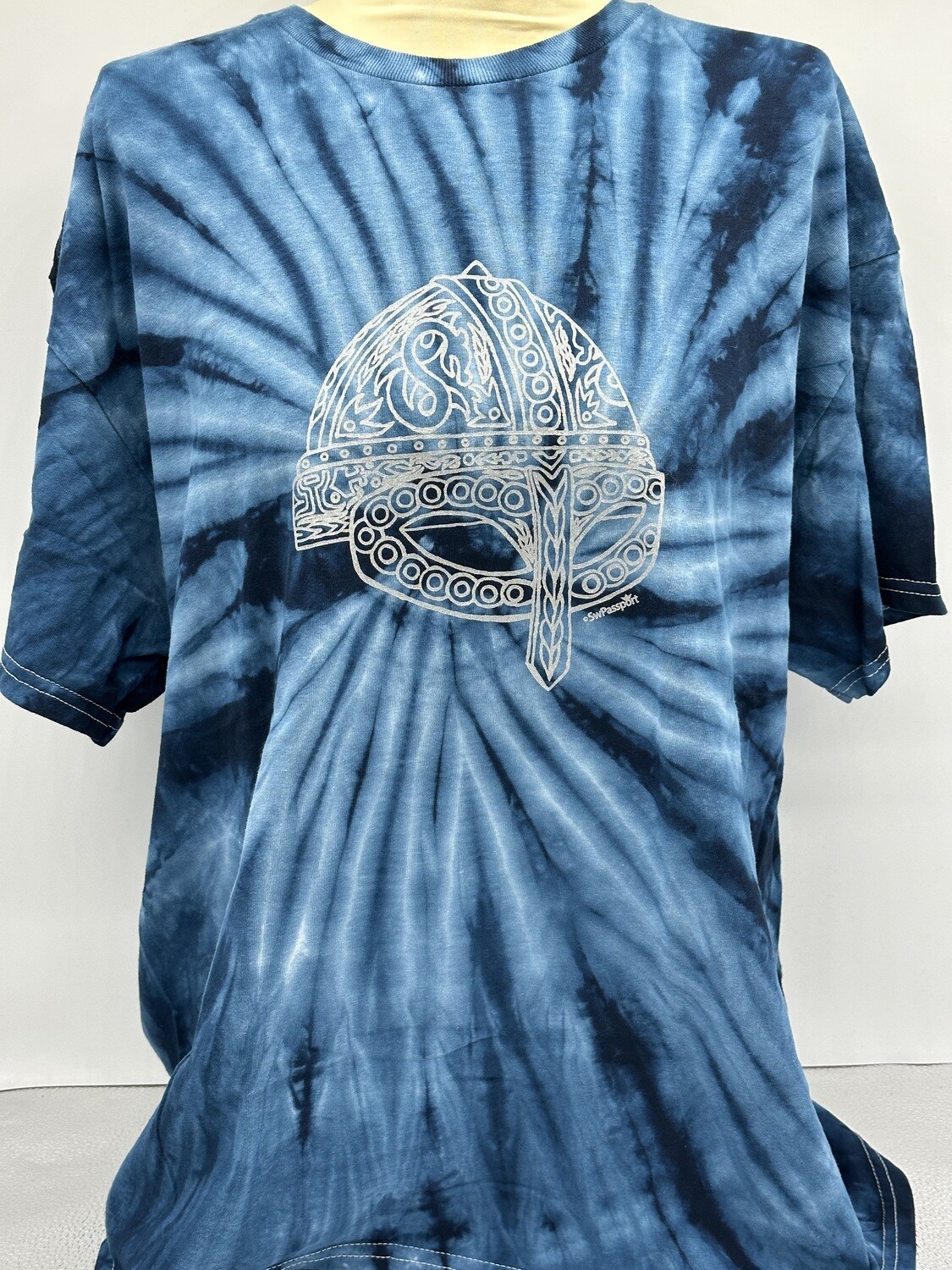 T-Shirt Viking Helmet Navy Tie-Dye M