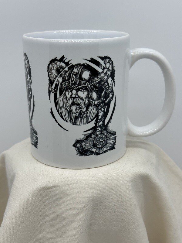 Coffee Mug-Viking &amp; Thors Hammer