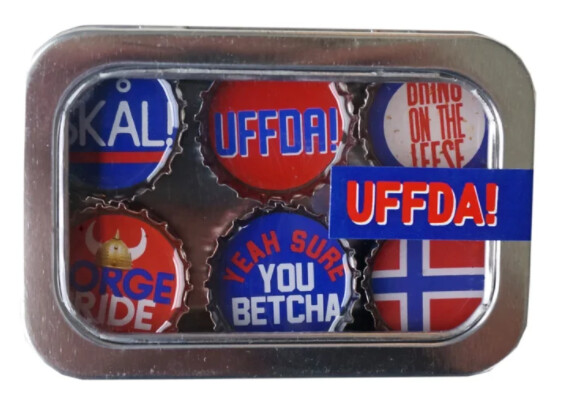 Uffda Bottle Cap Magnets