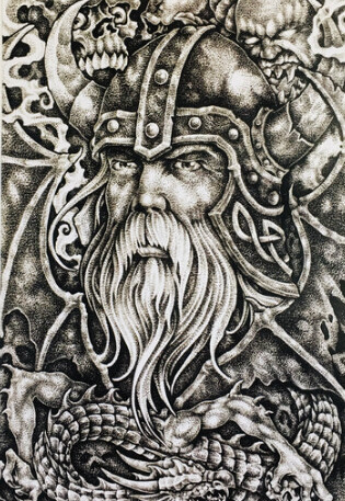 Notecards- Viking W/dragon
