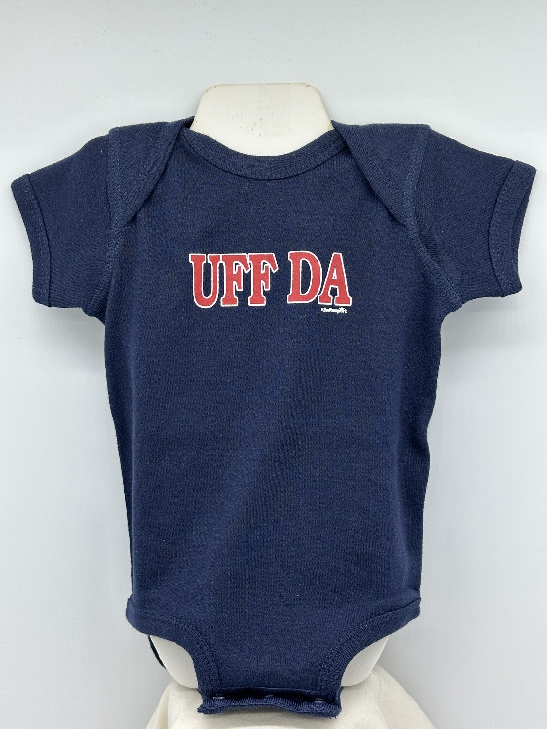 Onesie Navy Uff Da 12 Mo.