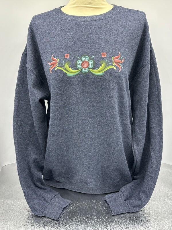 Crew Neck Navy Rosemal Pink 3XL