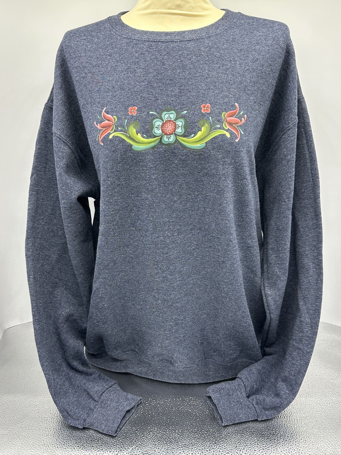 Crew Neck Navy Rosemal Pink XL